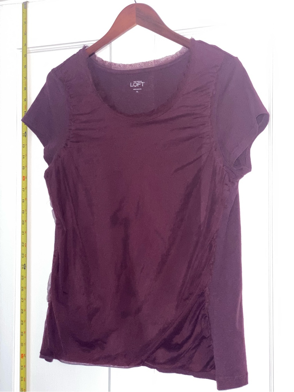Loft shirt with mesh design on front